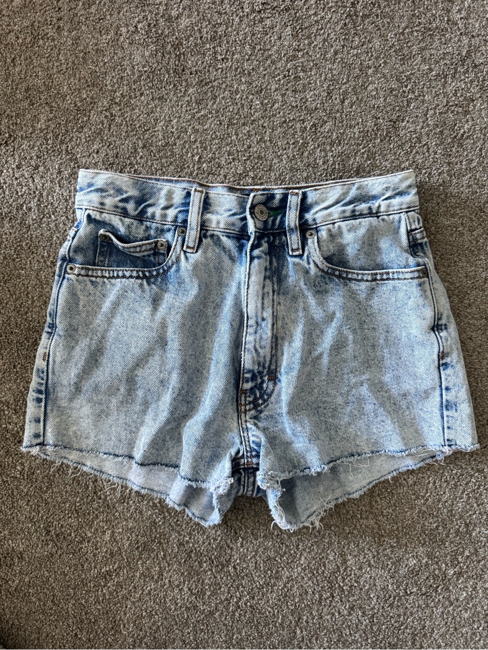 Vintage Tommy Jeans Denim Cut Off Shorts Size 25 Acid Wash High Rise 90s Y2K